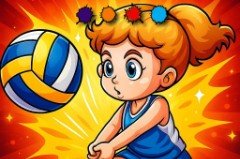 バレーボール楽しい塗り絵 - crazygames
