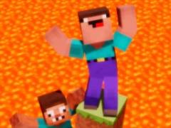 Noob vs Pro 溶岩床マイクラ対決 - crazygames